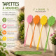 Set de 4 Tapettes à Mouches Colorées en Forme de Fleur 50 cm – Tapettes à Long Manche, Couleur Aléatoire