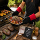Set de 2 Gants Barbecue Résistants à la Chaleur 280° Coton et Silicone Antidérapant – Gants Cuisine pour Grill, Four et Plancha
