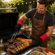 Set de 2 Gants Barbecue Résistants à la Chaleur 280° Coton et Silicone Antidérapant – Gants Cuisine pour Grill, Four et Plancha
