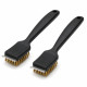 Set de 2 Brosses de Nettoyage Barbecue 21 cm avec Grattoir Acier et Poils Métalliques – Accessoires pour Grill