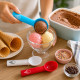 Cuillère à Glace en Plastique 18cm Couleur Aléatoire – Portionneuse à Glace Légère pour Dessert et Sorbet