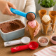 Cuillère à Glace en Plastique 18cm Couleur Aléatoire – Portionneuse à Glace Légère pour Dessert et Sorbet