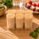 Set de 6 Pots de 150 Cure Dents en Bois pour Apéritif, Cuisine et Usage Quotidien