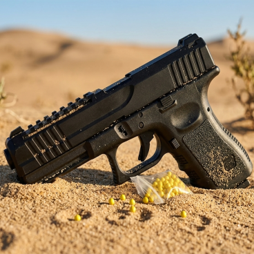 Pistolet &agrave; Billes 15 cm 0,16 J avec 18 Billes Incluses