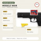 Pistolet à billes 19 cm 0.16J – Réplique ludique avec 18 billes