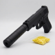 Pistolet à Billes 18 cm avec Silencieux et 18 Billes Incluses – 0,05 Joule