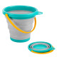 Seau Pliable Coloré Multi Usages 17 cm Compact et Pratique – Seau Souple pour Camping, Jardin, Plage et Rangement