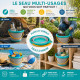 Seau Pliable Coloré Multi Usages 17 cm Compact et Pratique – Seau Souple pour Camping, Jardin, Plage et Rangement