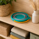 Seau Pliable Coloré Multi Usages 17 cm Compact et Pratique – Seau Souple pour Camping, Jardin, Plage et Rangement