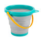Seau Pliable Coloré Multi Usages 17 cm Compact et Pratique – Seau Souple pour Camping, Jardin, Plage et Rangement