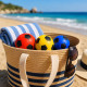 Set de 3 Mini Ballons de Foot Colorés 10 cm – Ballons Souples pour Enfants, Jeux Extérieur, Plage et Loisirs Sportifs - Couler a