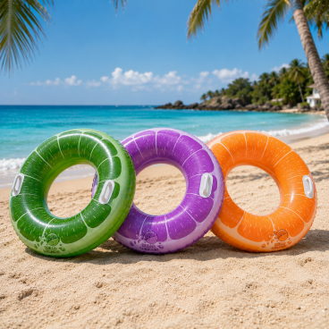 Bou&eacute;e Ronde Orange 80 cm Gonflable pour Piscine et Plage &ndash; Matelas Flottant Fun pour &Eacute;t&eacute;, Vacances et Jeux d&rsquo;Eau