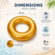 Bouée Ronde Dorée 80 cm Gonflable pour Piscine et Plage – Matelas Flottant Fun pour Été, Vacances et Jeux d’Eau