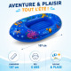 Bateau Gonflable Bleu 107 cm à Motifs pour Piscine et Plage – Jouet Flottant Enfant pour Jeux d’Eau et Loisirs d’Été
