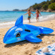 Dauphin Gonflable Bleu 130 cm avec Poignées pour Piscine et Plage – Matelas Flottant Fun pour Été, Vacances et Jeux d’Eau