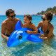 Dauphin Gonflable Bleu 130 cm avec Poignées pour Piscine et Plage – Matelas Flottant Fun pour Été, Vacances et Jeux d’Eau