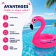 Bouée Ronde Arc en Ciel 80 cm Gonflable pour Piscine et Plage – Matelas Flottant Fun pour Été, Vacances et Jeux d’Eau