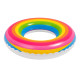 Bouée Ronde Arc en Ciel 80 cm Gonflable pour Piscine et Plage – Matelas Flottant Fun pour Été, Vacances et Jeux d’Eau