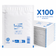 Lot de 200 Enveloppes à Bulles Blanches A/1 110 x 165 mm – Pochettes Matelassées d’Expédition pour Protection et Envoi de Colis