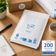 Lot de 200 Enveloppes à Bulles Blanches A/1 110 x 165 mm – Pochettes Matelassées d’Expédition pour Protection et Envoi de Colis