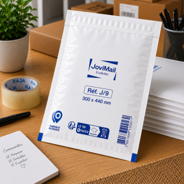 Lot de 50 Enveloppes &agrave; Bulles Blanches J/9 300 x 440 mm &ndash; Pochettes Matelass&eacute;es d&rsquo;Exp&eacute;dition pour Protection et Envoi de Colis