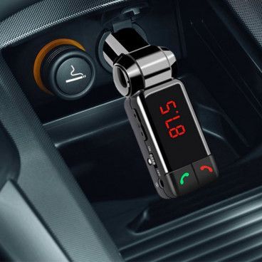 Kit Mains-Libres Bluetooth pour Voiture 4 en 1 avec Transmetteur de Musique