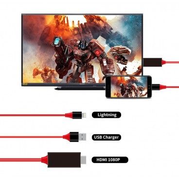 Câble HDMI Convertisseur Audio Vidéo pour iPhone et iPad pour visualiser ses contenus 