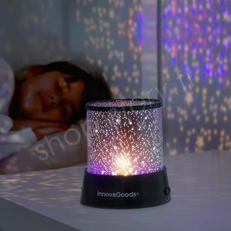 Veilleuse Enfant LED Lampe Projecteur Ciel Etoile 360°Rotation Lampe de Chevet avec 8 Couleurs et Auto Shut-Off Veilleuse Bebe pour Chambre Anniversaire Soirée Noël 