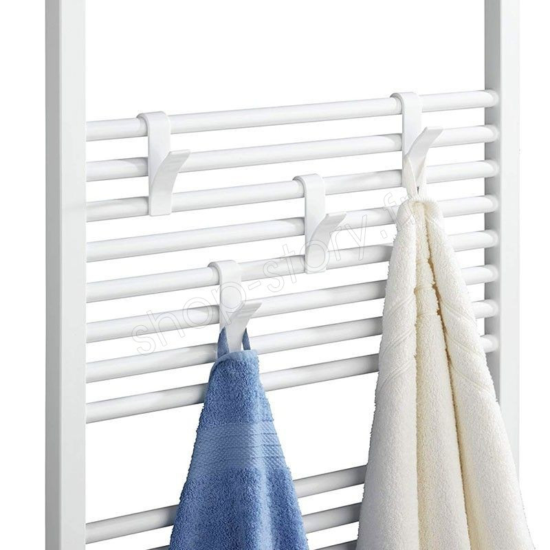 LTS FAFA 6 cintres blancs porte-serviettes chauffants radiateur Rail  baignoire crochet support cintre écharpe rétractable