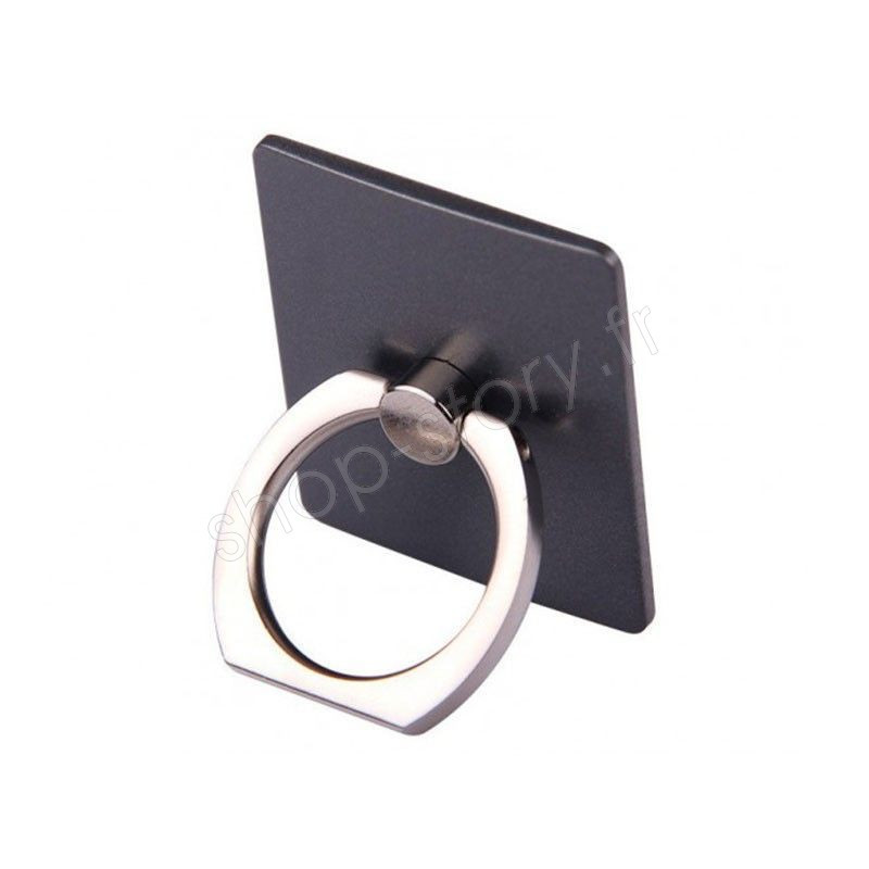 Anneau Support Magnétique Pour Téléphone - Poignée Pivotante 360° En Métal | Accessoire Universel Pour Smartphones (Noir)
