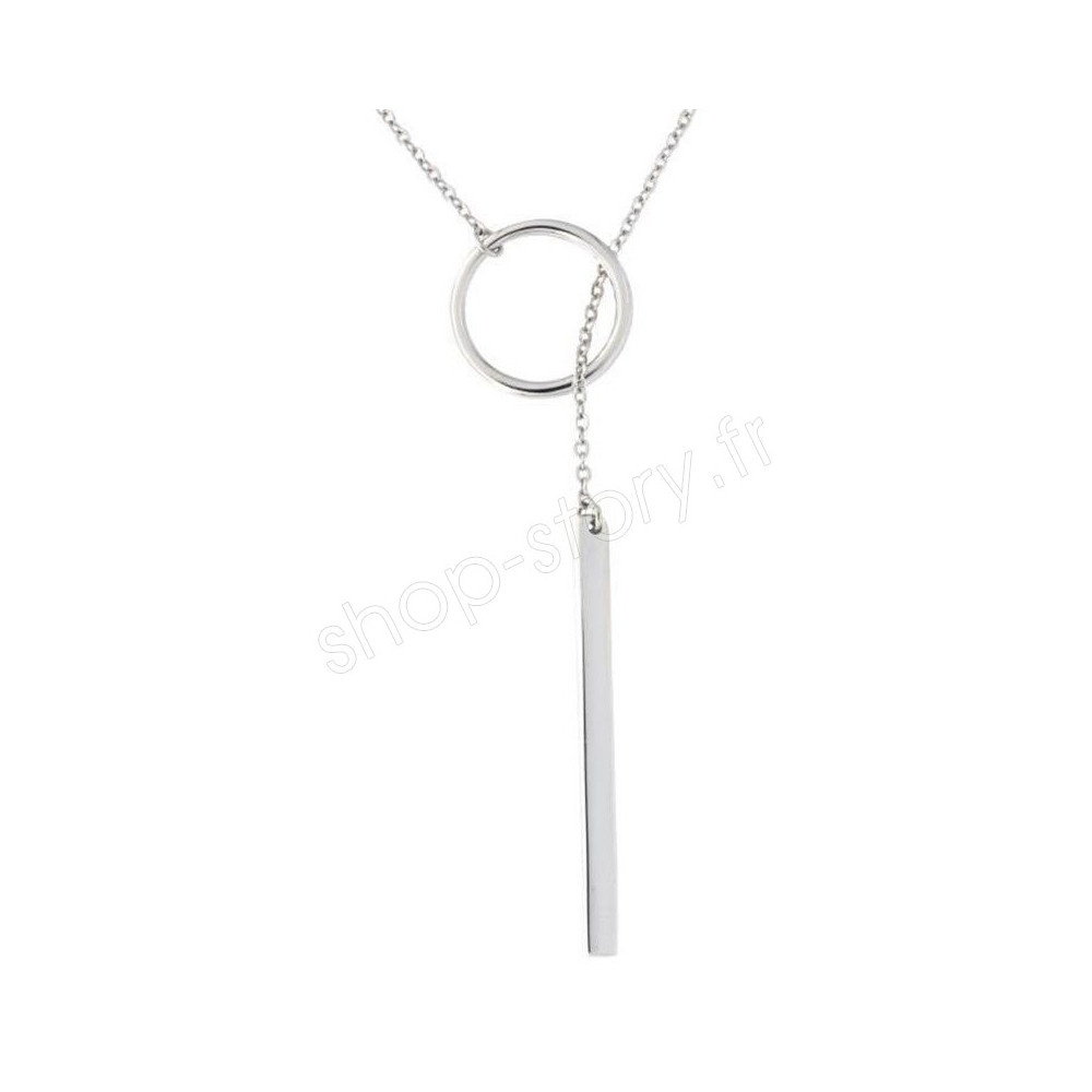 CIRCLE NECKLACE : Collier Lasso Coulissant Or ou Argent
